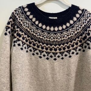 Joie wool fairisle sweater size L